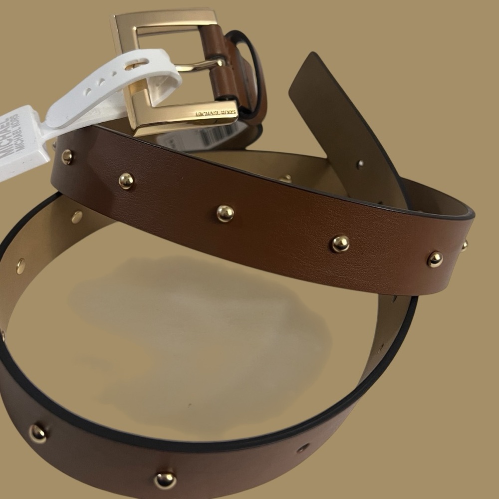Michael Kors Leather Belt Brown Size Large - Picture 5 of 16
